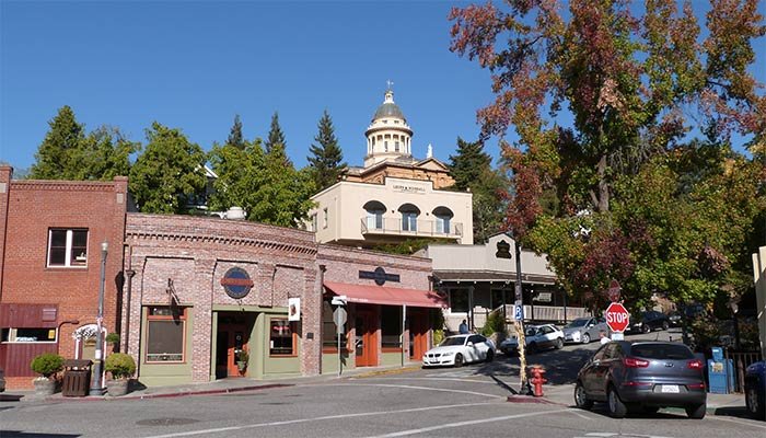 A historic downtown